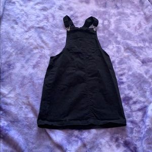 Black jean jumper dress